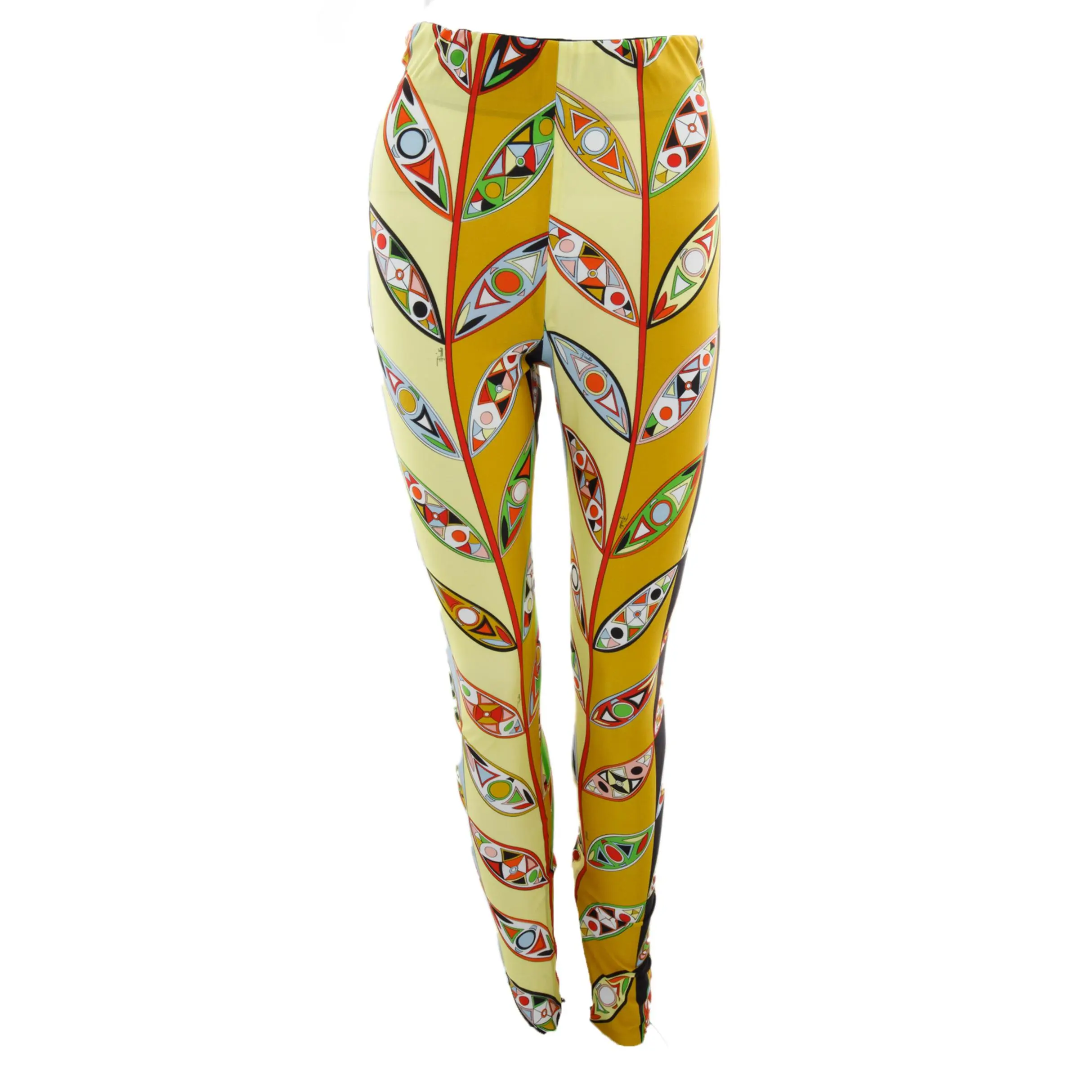 Preowned Emilio Pucci Pants/Leggings Multicolour Polyamide M / UK 10 Skinny Elastic Closure printed Never worn, with tag