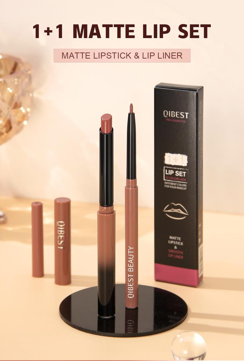 Product Introduction of QIBEST Lipstick Pencil Waterproof Sexy Red Nude Purple Matte Tint Lipstick Lasting Lip liner Pen Longlasting Makeup Cosmetics Eyeliner Lipliner 33