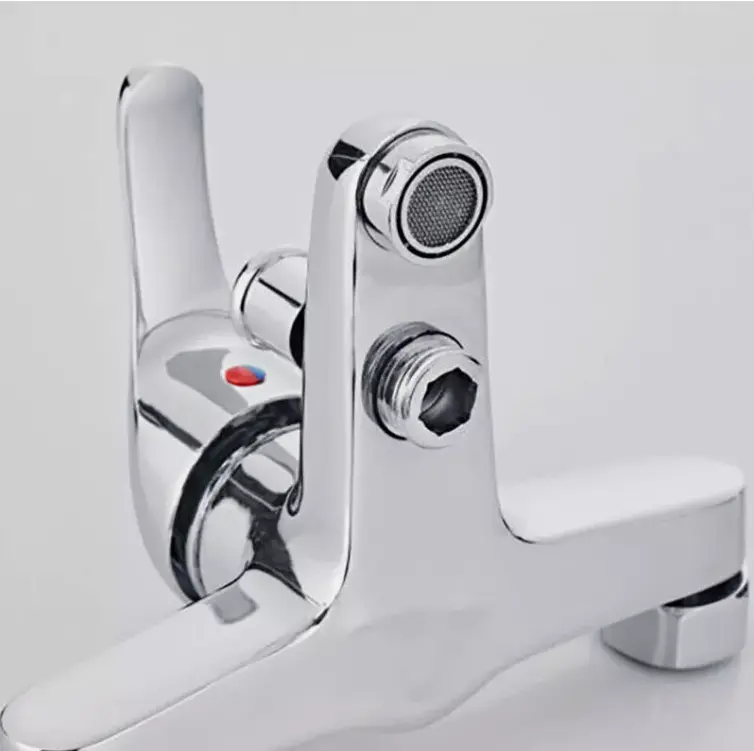 Luxury Bathroom Chrome Sink Bath Filler Tap Shower Mixer Taps with Hand Held Set 2
