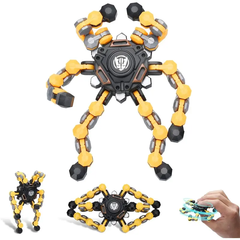 NEW Transformable Fidget Spinner Toy, Funny DIY Fingertip Spin Top Toys, Hand Finger Spinner Creative Fingertip Mechanical Gyro for Kids Adults, All Ages Sensory Fidget Toys 1