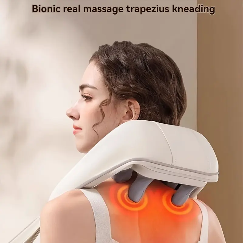 1pc  USB Rechargeable Shiatsu Massager, Portable Neck and Shoulder Muscle Relief Device with Lithium 18650 Battery, Low Voltage Operation for Home Use Comfort shiatsu  massager