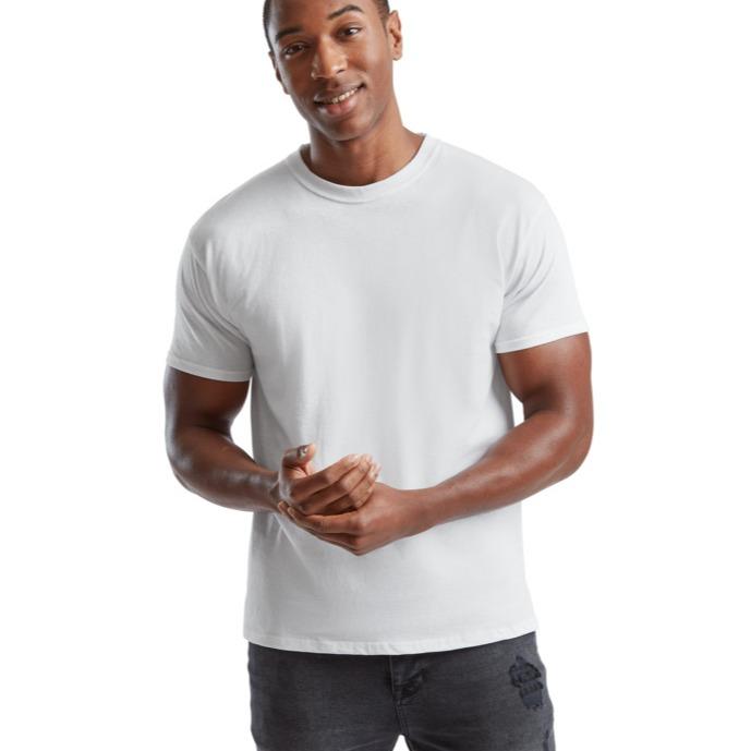 Fruit of the Loom Men's Original T-Shirt, White (White 30), (Pack of 5) Casual Menswear Plain Cotton Soft Top Classic Dress Short Simple Slim Fit Shortsleeve Tshirt Stretch Undershirt 3