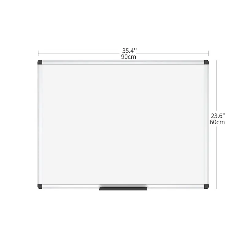 Magnetic Whiteboard with Silver Aluminium Frame, 90x60cm 5