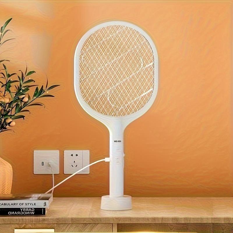 2-in-1 Rechargeable Electric Mosquito Swatter & Insect Killer Lamp - USB, Perfect for Home, Office, Garden, and Camping 1