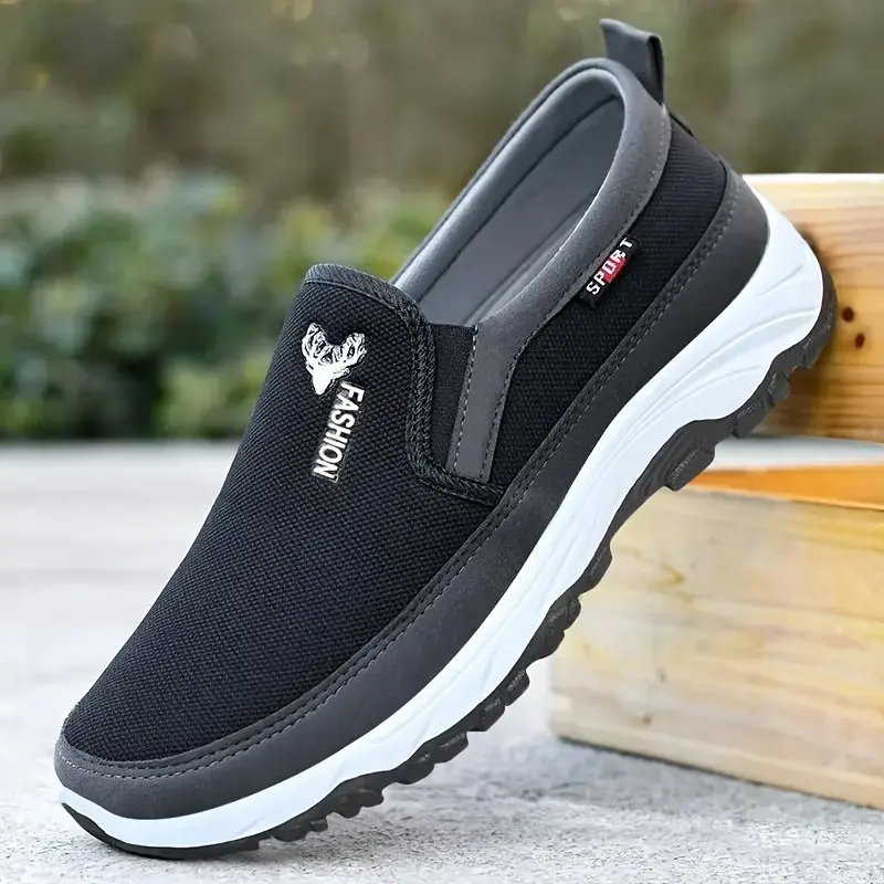 Men's Trendy Slip On Loafer Shoes, Comfy Non Slip Durable Breathable Walking Shoes For Men's Outdoor Activities 4
