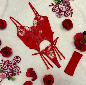 LILIOSA LINGERIE Elegant Floral Red Corset and Pants Lace Lingerie Set (Clasp Corset+Adjustable Panties) Sexy Womenswear Underwear, Satin Straps, Gift For Girl, Soft Sheer Mesh Fabric , Elegance Women Clothing, Comfortable Summer Outfits Bodysuit Casual D