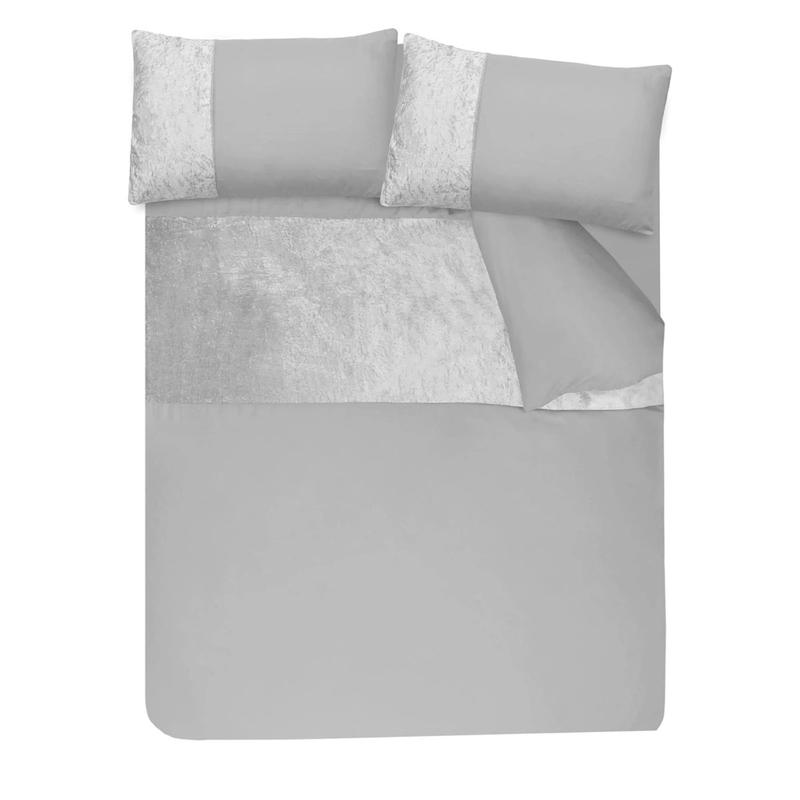 Sleepdown Essential santin panel duvet set white 2