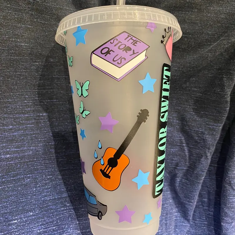 Taylor Swift THE ERAS TOUR 24oz acrylic cup with personalisation 6