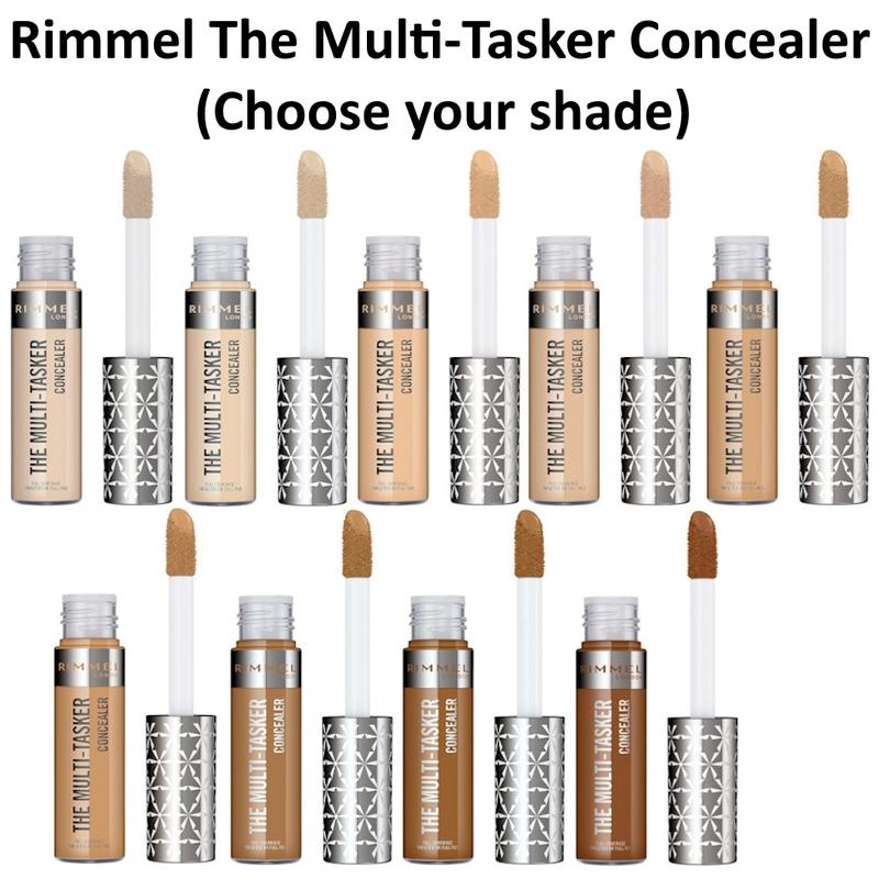 Rimmel London Multi Tasker Concealer 10ml - Choose Your Shade - Full Coverage Liquid Formula for Blemishes, Dark Circles, and Imperfections glowy base makeup products Foundation Cosmetic 1