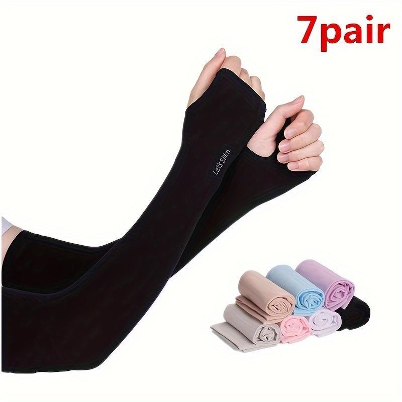(Giveaway) Men's and women's Ice Silk Sunscreen sleeves - Extreme UV protection, flexible half-finger design, cool breathable, moisture absorption and sweat, suitable for outdoor cycling and summer activities` 8