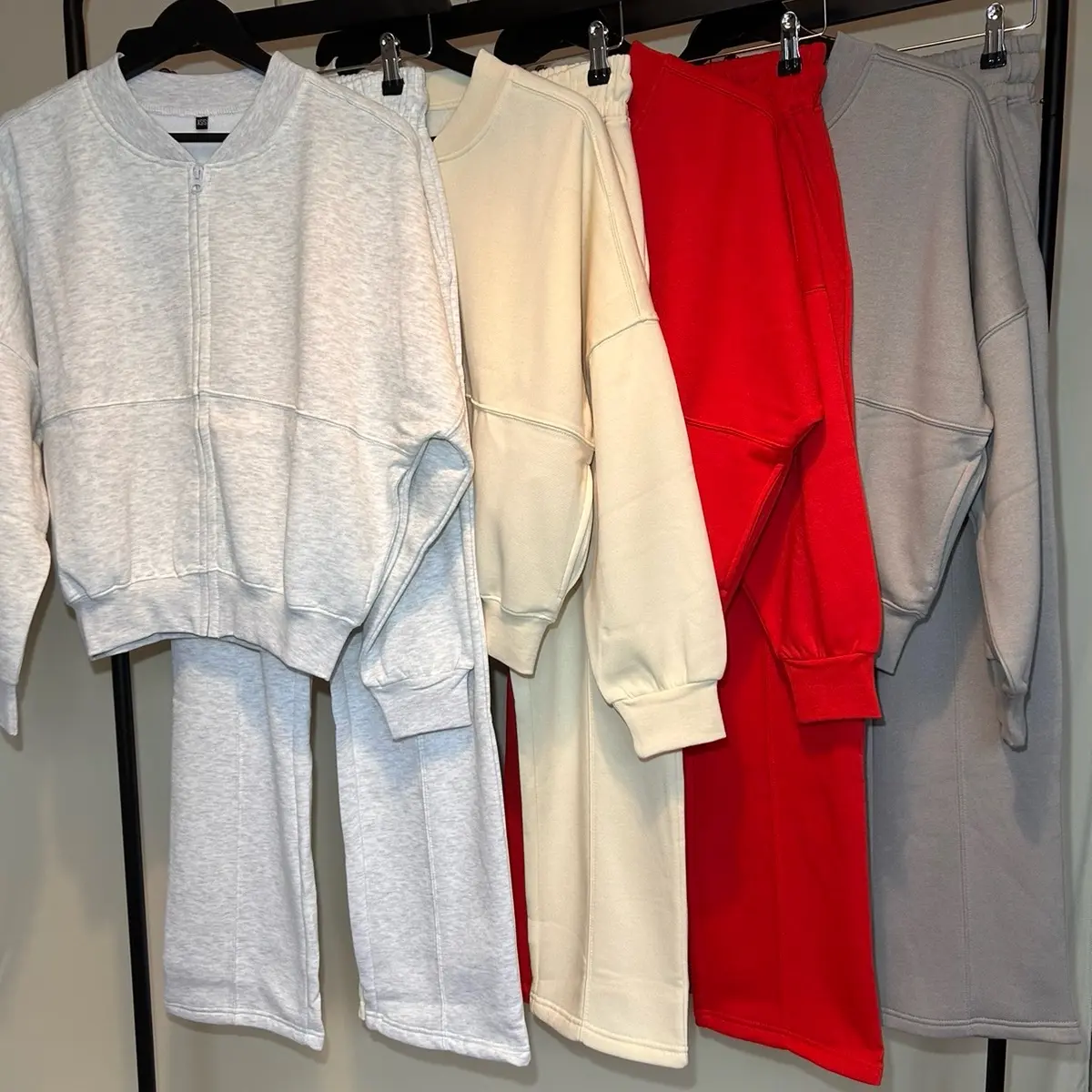 Bomber jacket and seam front straight leg tracksuit