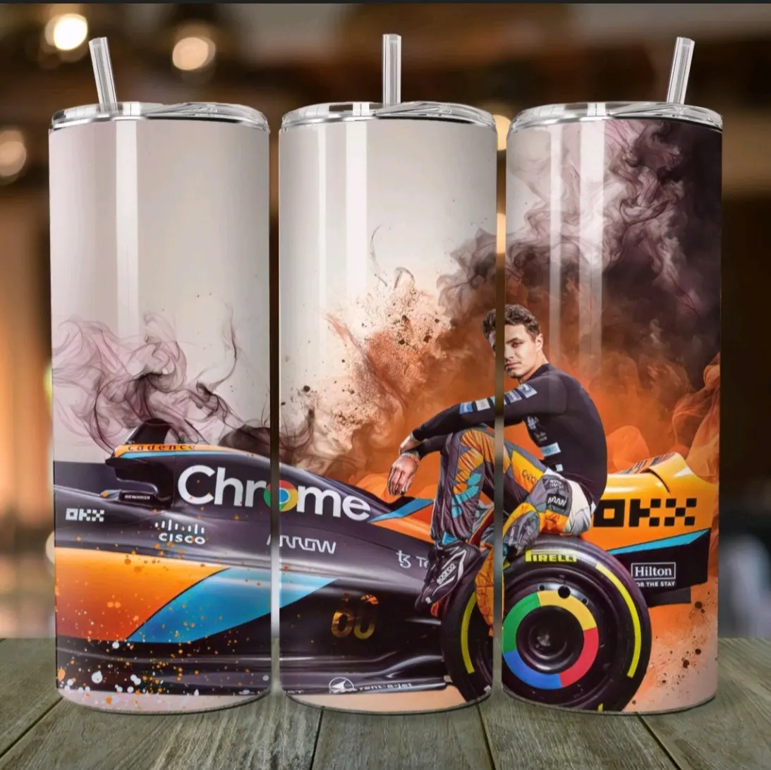 x1 Lando Norris McLaren Formula 1 Drinks Tumbler - 600ml - Bottle, Drinkware