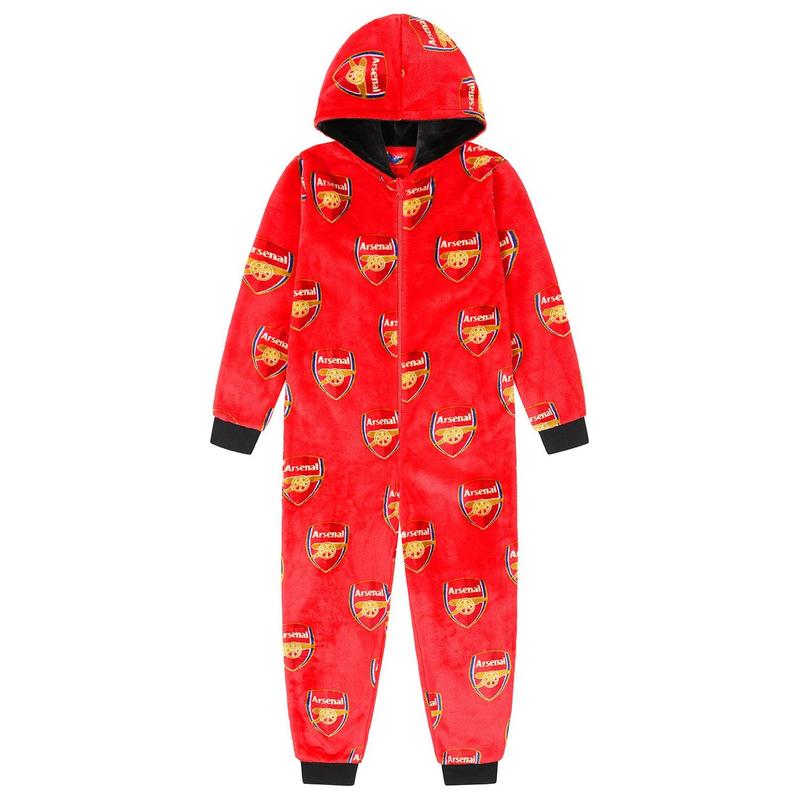 Arsenal Football Club Boys Fleece Sleepsuit Kids All in One W23 2