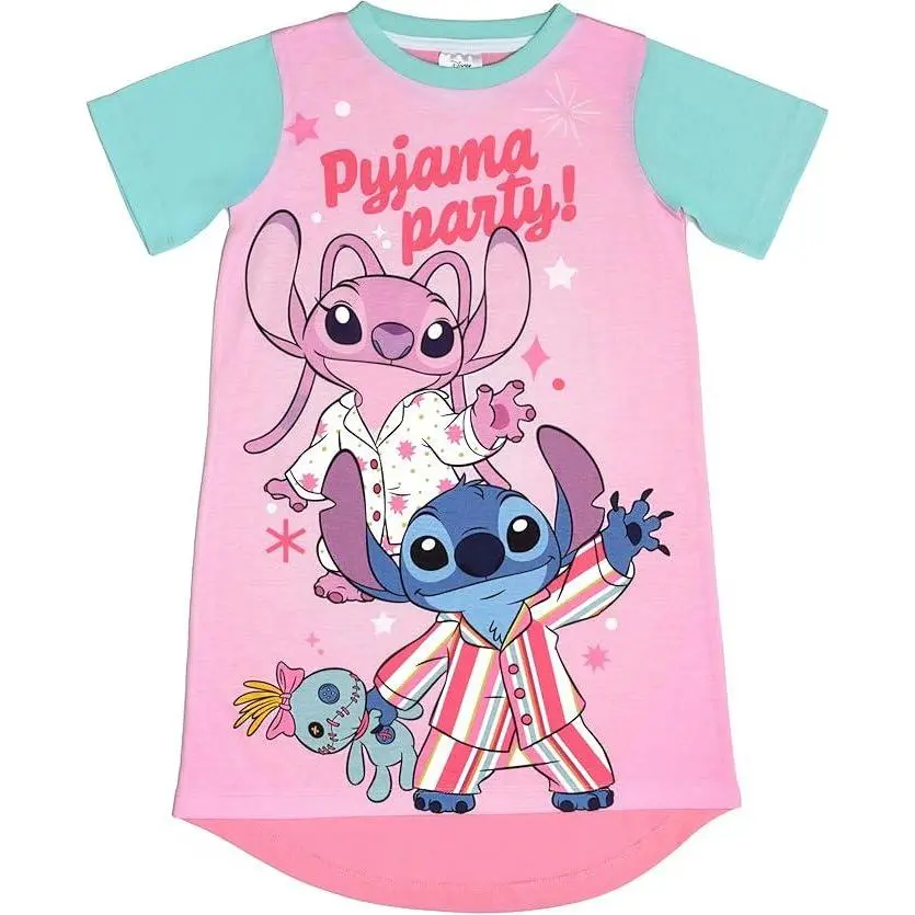 FBT Disney Girls Lilo And Stitch Angel Nightdress Pyjama Party Pyjamas Pjs Nightwear Nighty Nightie Fulfilled by TikTok