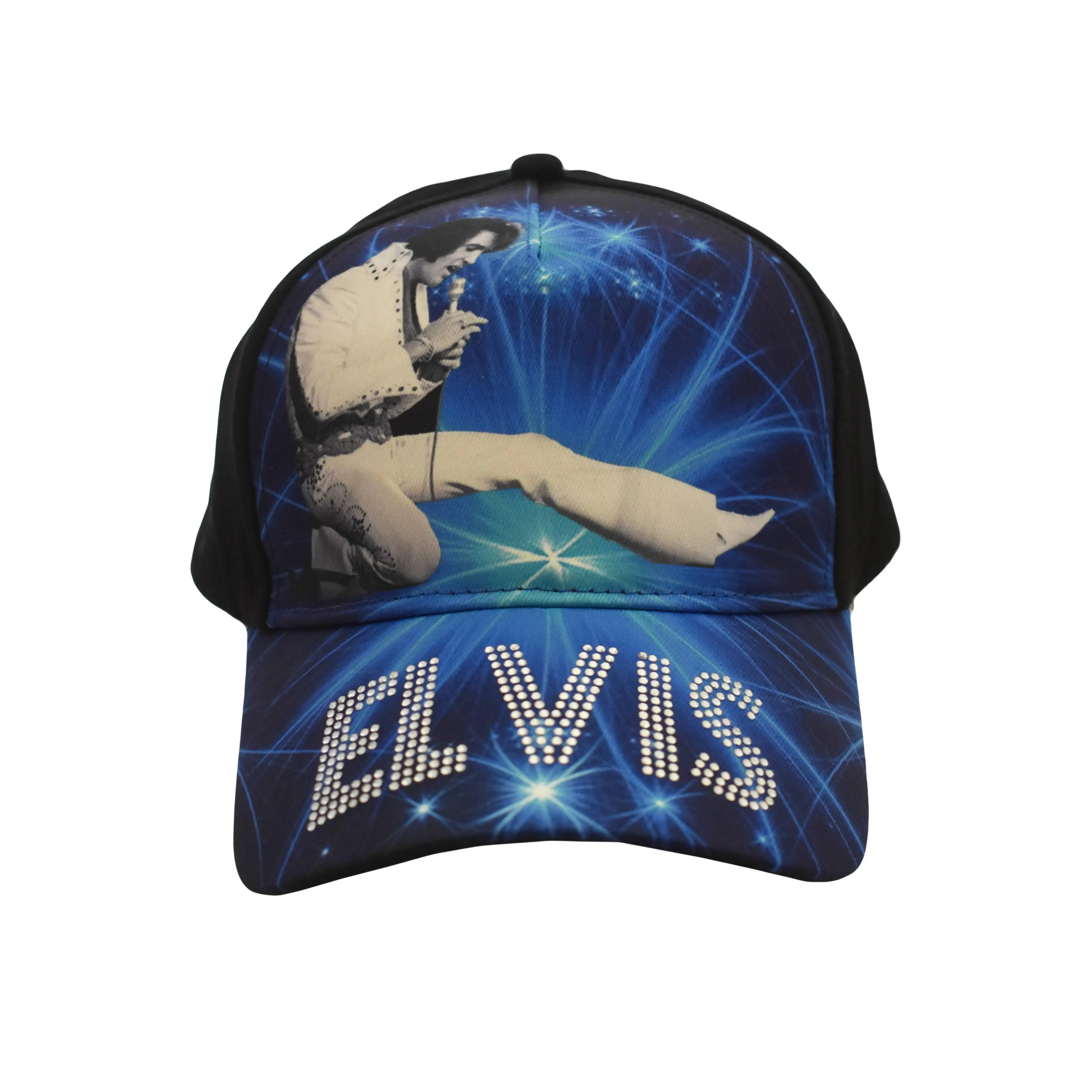 Elvis Cap Blue W / Rhinestones E9019