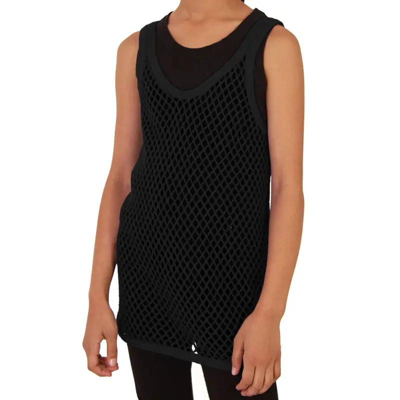 Kids Unisex 100% Cotton Club Star Mesh Fishnet String Vest for Childrens Boys Girls 3-14 Years 7