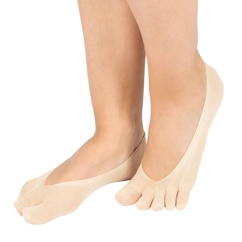 TOETOE Women's Plain Nylon Toe Foot Cover Socks for Blister Prevention and Comfort 1