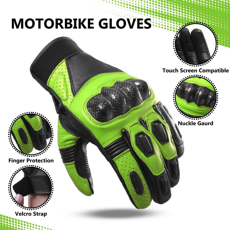 DKZ Leather Motorcycle Gloves Motorbike Thermal  Gloves summer Biker Gloves 8