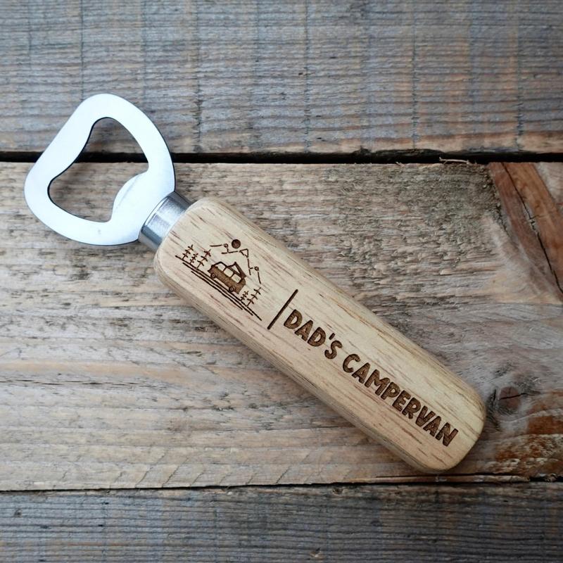 Personalised Any Name or Message Camper Van Stainless Steel Bottle Opener Key Ring | Campervan Keychain | Campervan Accessories 1