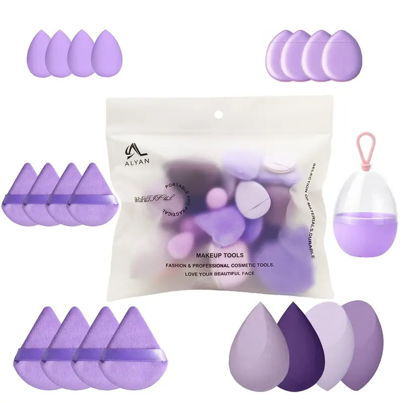 Makeup Sponge 7 Pcs Set for Liquid, Cream, and Powder, Enhanced Make Up Application, Ideal Gift,Multi-colored 2