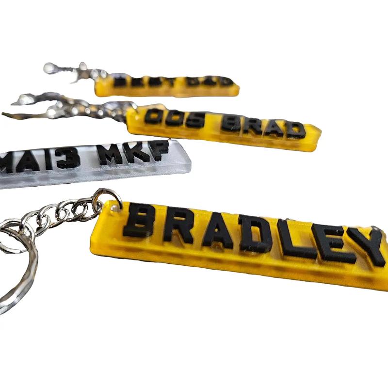 Personalised Number Plate Key Ring | Car Keys Key Chain | Licence Plate Name | Vehicle Lover Gift Present | Acrylic 1