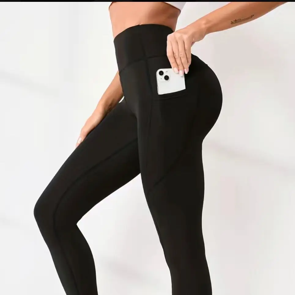 Buy 3 get little surprise !!! Sizes from s-xxl Black with pockets available NOW !!! 9 Colours sport gym yoga leggings very stretchy