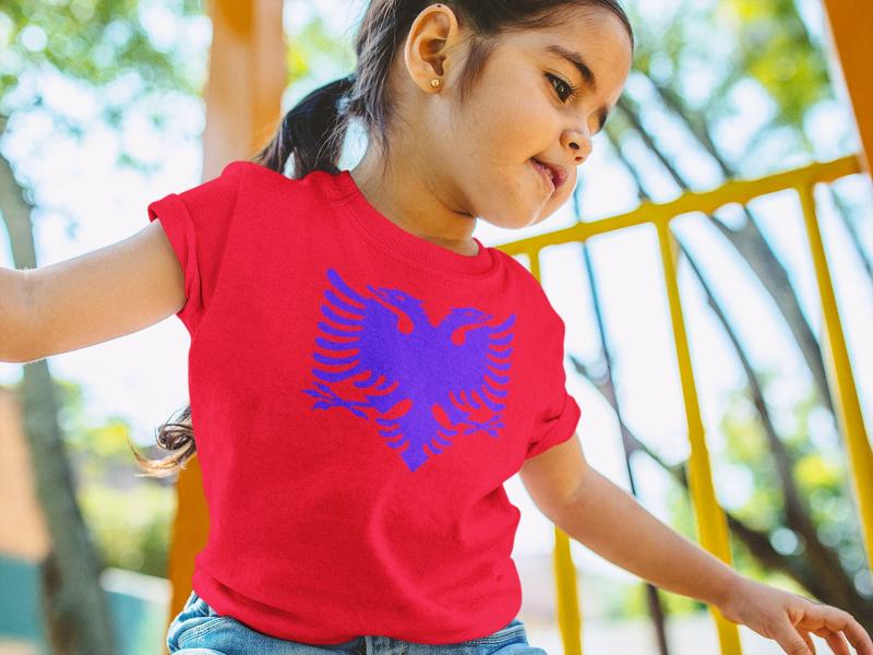 Kids Albanian Eagle Red T-shirt 2
