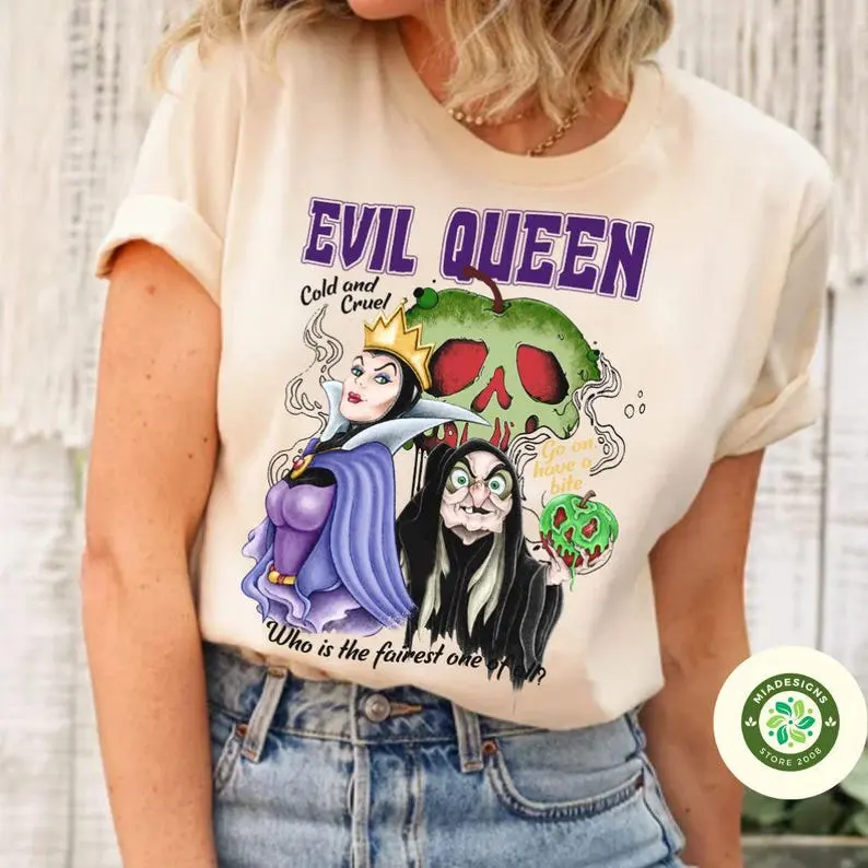 Dsney Villains The Evil Queen Shirt, Vintage Dsney Princess Snow White and The Seven Dwarfs 1