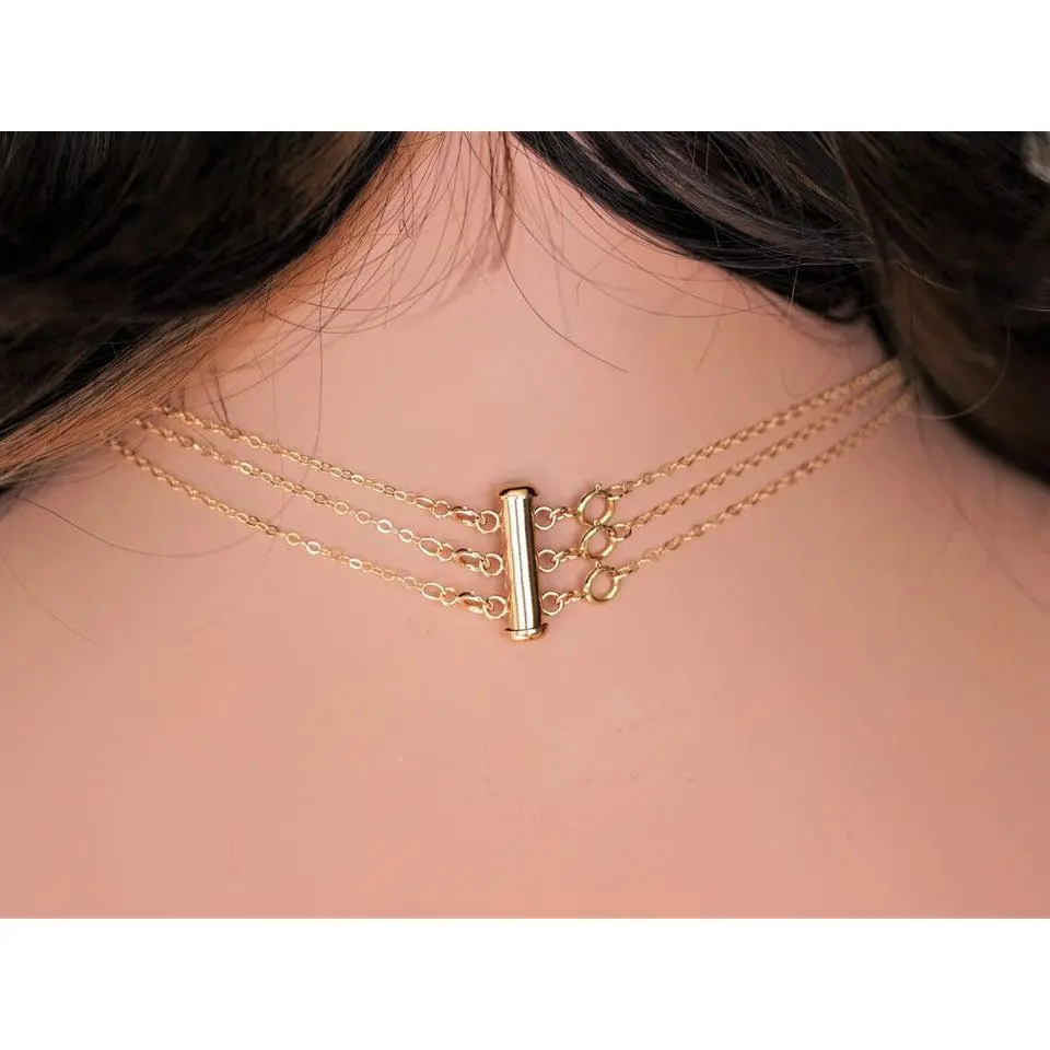 Layered Necklace Clasp | Gold Silver Tangle Free Clasp