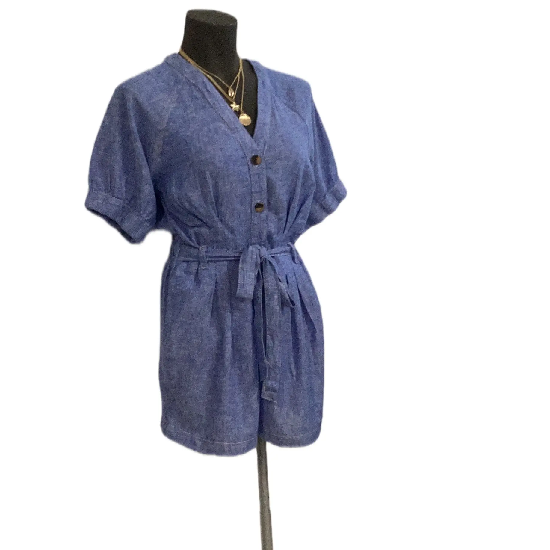 Shay linen blend belted  playsuit
