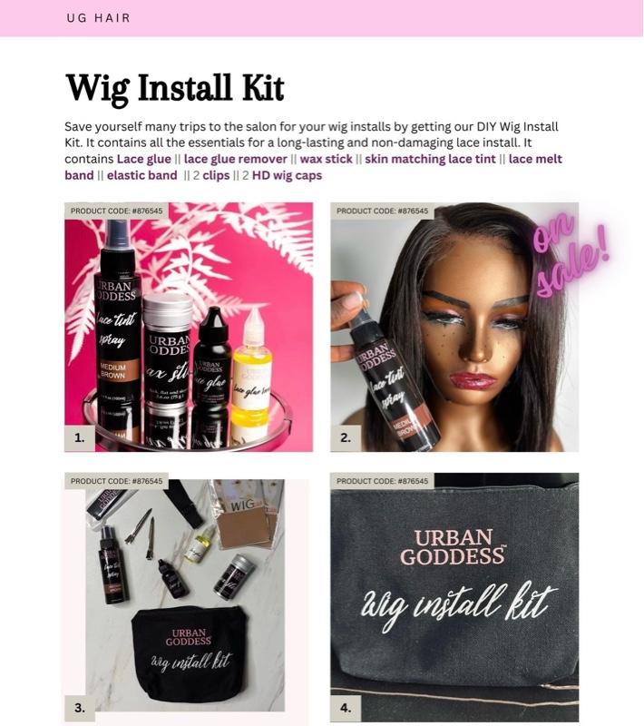 Product Introduction of Wig install BUNDLE ! Glue+remover +wax +lace tint spray + lace melt band +bag + wig cap - hair care 12