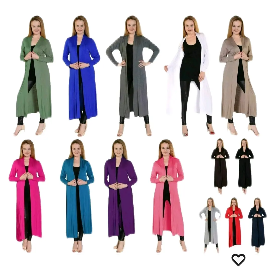 Women's Maxi Long Length Boyfriend Cardigan Collared Top Long Full Sleeve Floaty - Coats, Womenswear