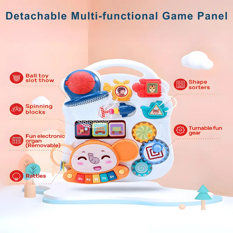 2-in-1 Baby walker and Baby interactive entertainment game table 5