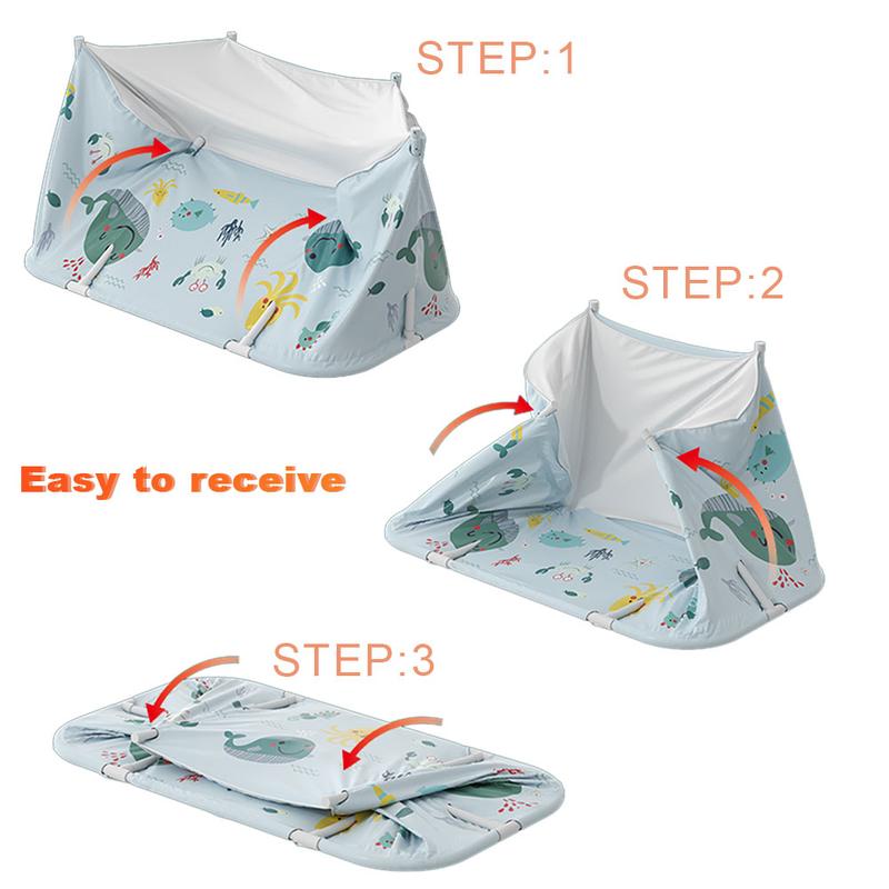 Product Introduction of AceHome Large Portable Folding Bathtub with Cushion 18