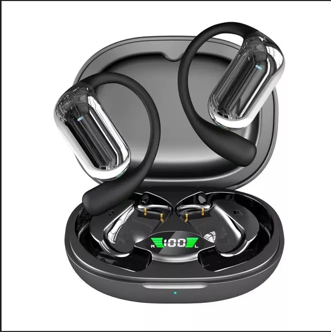 Wireless Open Ear Headphones Bluetooth 5.4 OWS Headset Sports Earphones Earbuds Audio Plug