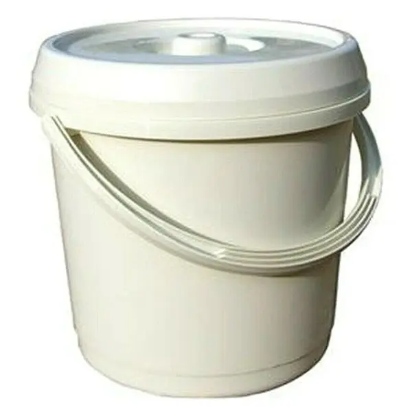 Whitefurze Bucket with Lid, 14 Litre, Cream