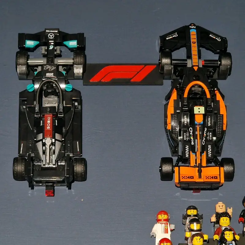 Wall mount hangers for Lego Speed Champions Models display 2020 onwards (8 stud). 5