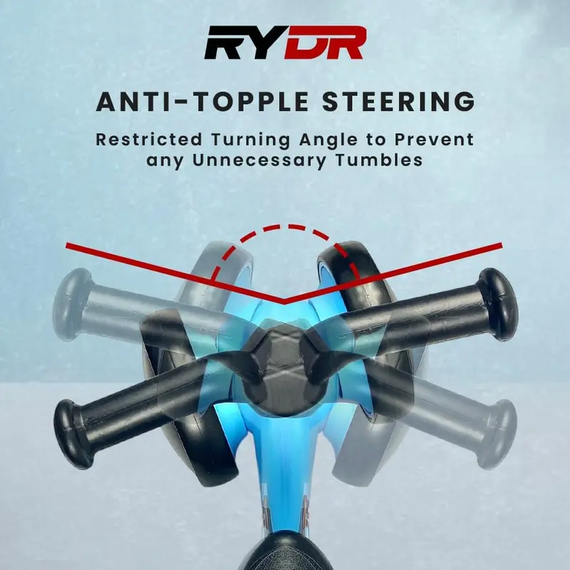 RYDR 6-Inch Balance Bike - Lightweight, Portable, and Safe Pink/Blue for 10-24 Months Old Kids 2