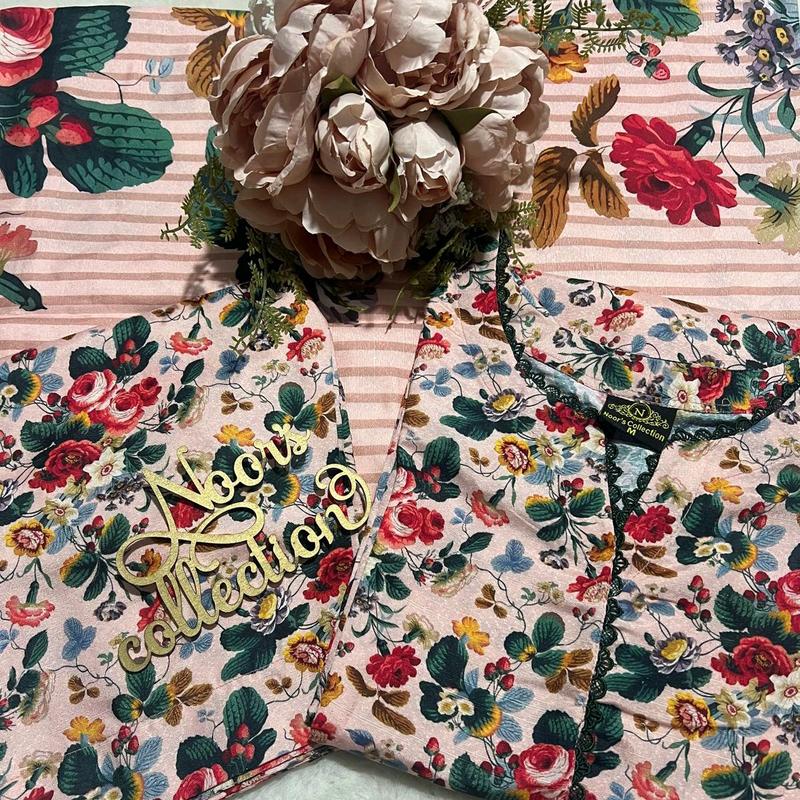 Silk soft karandi winter collection it’s a Pakistani casual 3pc suit it’s a tailor stitched suit with beautiful neck detailing medium to 3xl have trouser.. Comfort Fabric 0