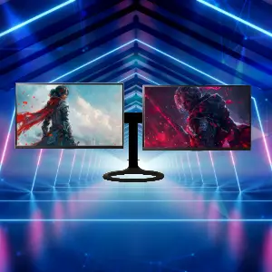 Savitar Gaming PC Savi5 Luna Core I5  16GB memory 128GB SSD 1000GB HDD  Nvida GT720 2GB 22Inch Dual-Monitor Bundle and Speakers Free affordable  computer budget fun 2