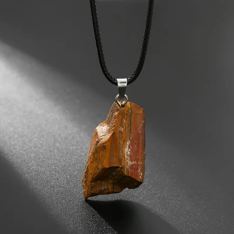 Irregular Artificial Raw Crystal Gemstone Artificial Stone and Minerals Pendant Necklace 5