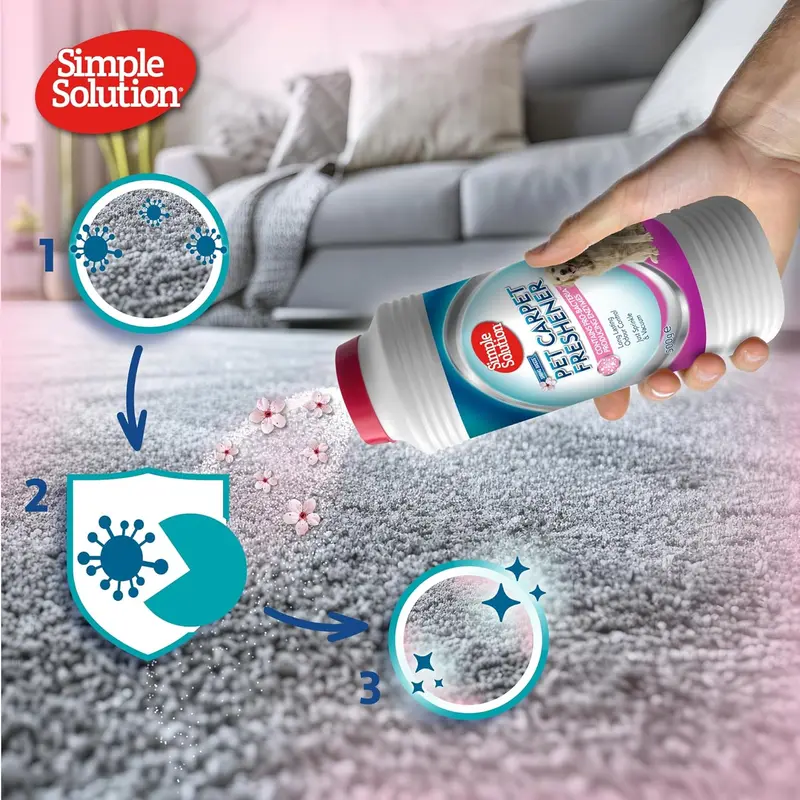 Simple Solution Pet Carpet Freshener with Enzymatic Cleaning Granules - 500g 2