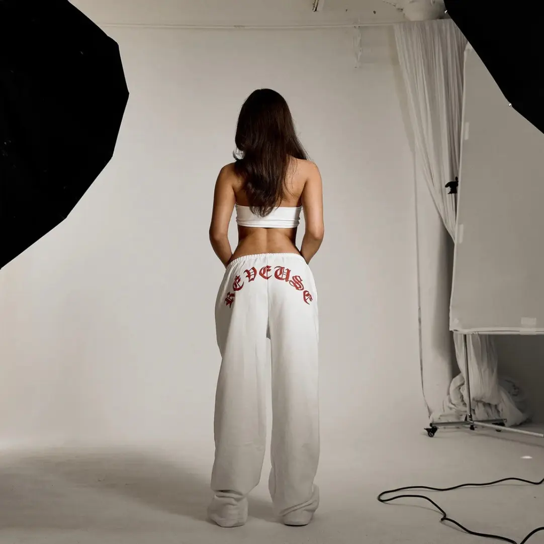 White Logo Joggers