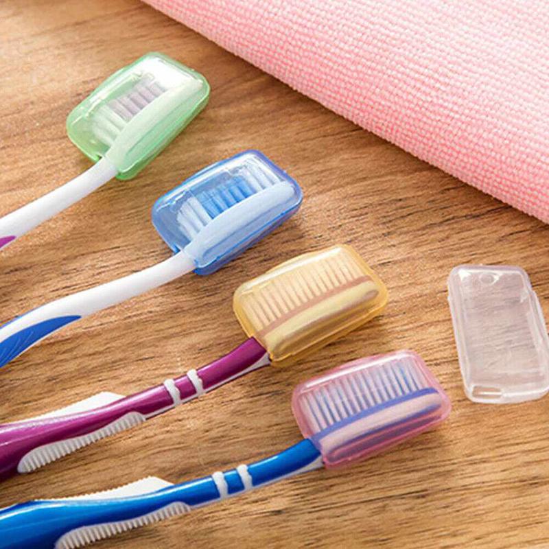 5 x Toothbrush Head Cover Protector Portable Travel Camping Brush Cap Set UK 1