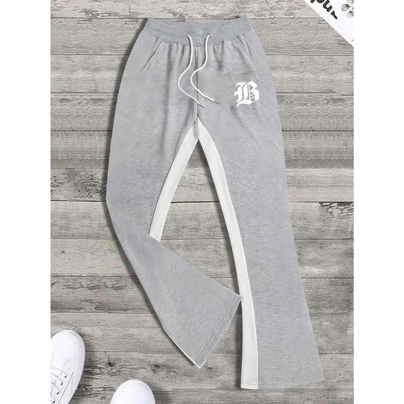 Manfinity EMRG Men's Fashion Casual Drawstring Sweatpants With Side Striped Contrast Design Fabric Menswear 2