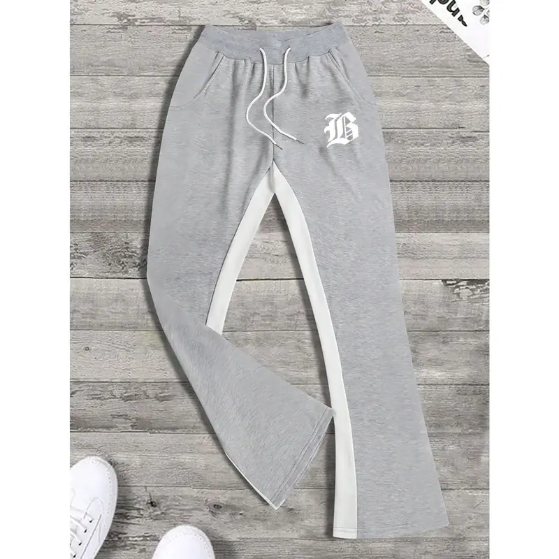 Manfinity EMRG Men's Fashion Casual Drawstring Sweatpants With Side Striped Contrast Design Fabric Menswear 2
