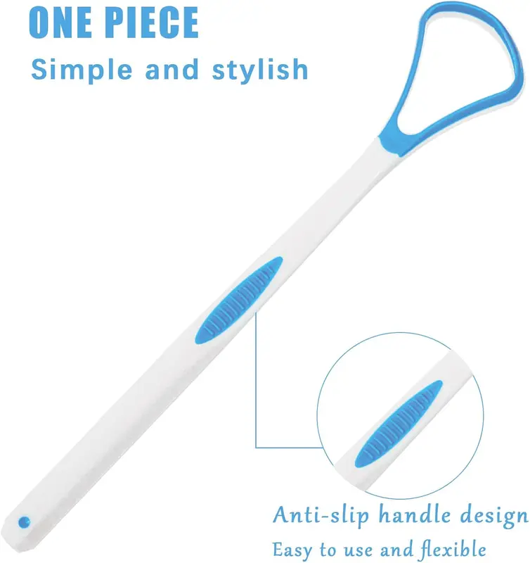 BPA-Free Silicone Tongue Scraper for Adults - Dual-Action Cleaner for Bad Breath and Oral Odor Eliminator 2