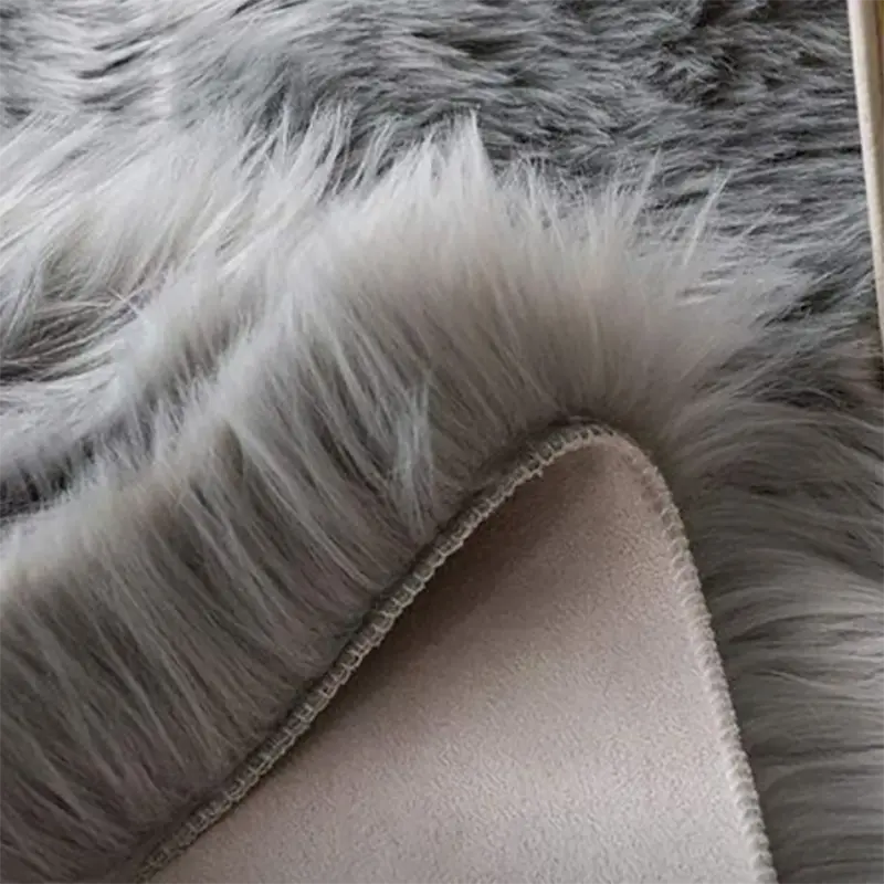Luxurious Faux Sheepskin Area Rug - Soft, Fluffy & Machine Washable for Bedroom and Living Room Decor, White 5