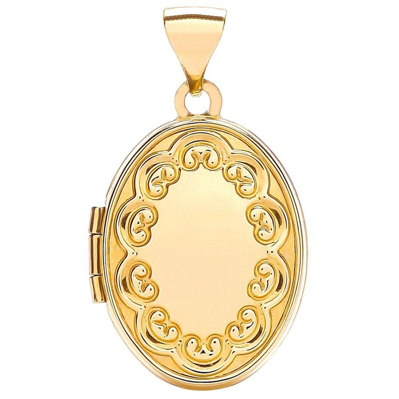9ct Yellow Gold Oval Designed Locket 118022 0