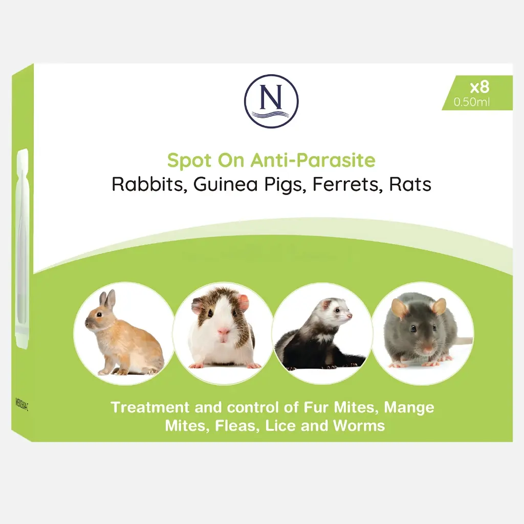 Spot On Anti-Parasite Treatment for Rabbits, Guinea Pigs, Ferrets, and Rats